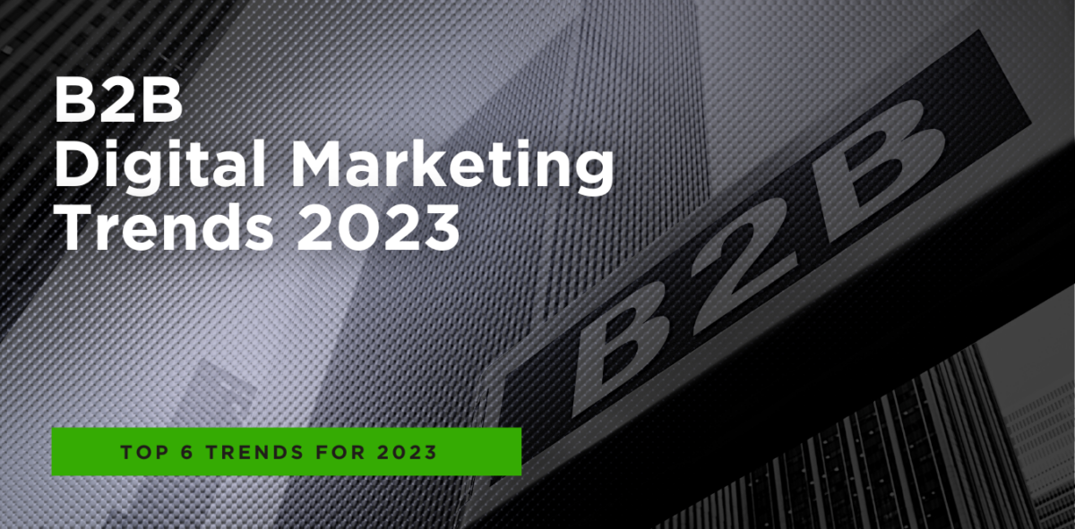 Cover photo for b2b marketing trends, 6 most important trends for 2023